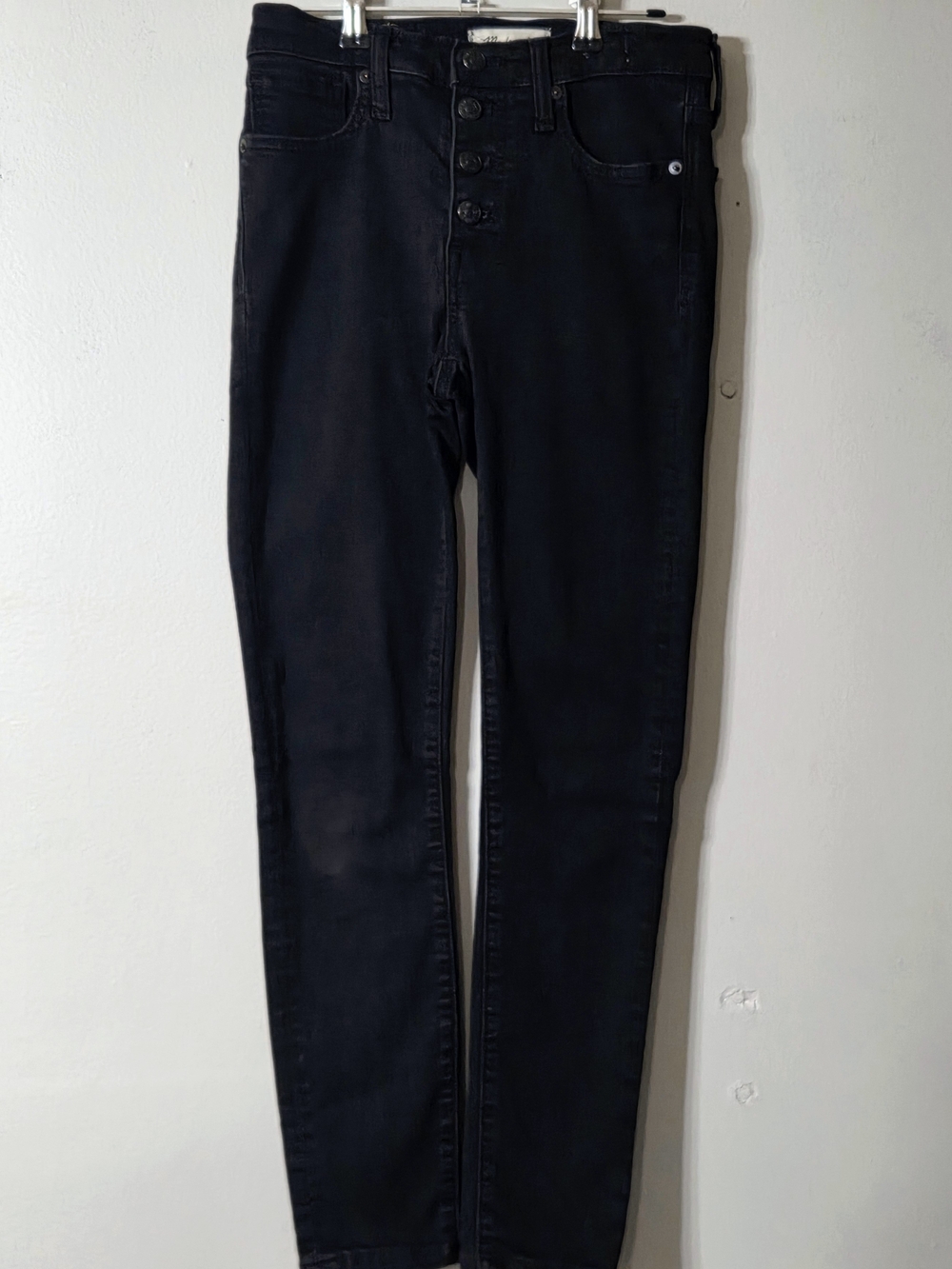 Madewell Black High-Rise Button-Fly Skinny Jeans